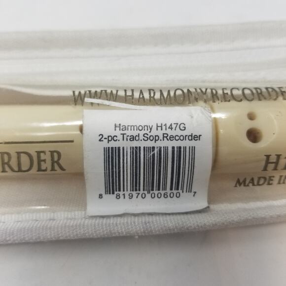 Harmony 2 - Piece Soprano Style Recorder Student Instrument School Light Weight - Picture 4 of 10